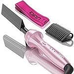 Dan Technology 500℉ High Heat hot Comb Hair Straightener,Dual Voltage Pink hot Comb,Adjustable Temperature hot Comb Electric for Wigs,Professional Pressing Comb for African American Hair