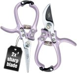 Modern Sprout Hand Pruners & Shears Set with Blister Pack - Lightweight Gardening Tools with Easy Lock - Sharp Carbon Steel Blades -Rust Resistant Scissors for Herbs, Flowers - Lavender