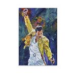 Enartly Canvas Wall Art Freddie Mercury Poster Decoration Living Room Bedroom Painting 50x70cm No Frame