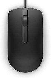 Dell Optical Wired Ergonomic USB Mouse, Computer Mouse with Long Cord, Optical LED Tracking, USB Wired Connectivity, Computer Accessory - MS116 - Black