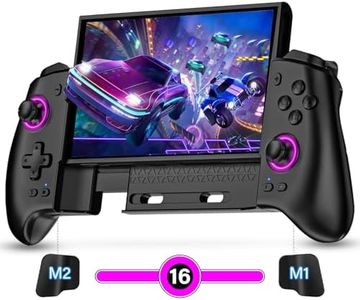 Switch Controller for Nintendo Switch/OLED/Switch 2, Switch Controllers with 16 LED Light Color, Hall Effect One-Piece Joypad Switch Pro Controller, Switch Controller with Turbo & Dual Motor Vibration