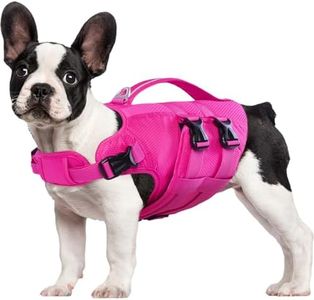 Kuoser Dog Life Jacket XL, High Flotation Dog Life Vest for Swimming Boating, Reflective Dog Swimming Vest Pet Life Preserver with Rescue Handle