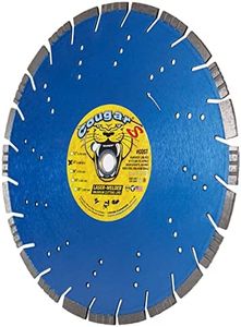 Delta Diamond Cougar S 14 Inch Premium Diamond Saw Blade, .125 X 1"-20mm Arbor, Dry or Wet Cutting Reinforced Concrete w/Rebar, Masonry, Stone, Laser-Welded Segmented (14")