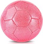 Sparkling Pink Size 2 Toddler Soccer Ball Kids Soccer Ball Mini Soccer Ball Age 3-8 Indoor Soccer Ball Small Soccer Ball Training Soccer Ball for Boys Girls Gift Outdoor Sport Practice Grass Toys (1)