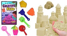 FunBlast Kinetic Sand and Mould for Kids - Sand Clay Kit for Kids Activity Toys | Soft Sand Clay & Moulds Toys for Kids|Boys|Girls – Sand- Approx 1 Kg & Beach Toys- 8 PCS (Multicolor)