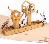 Cat Tree House Pop Up Card by Devine Popup Cards w/Envelope (8"x6") | 3D Birthday Card for Mom | Pop Up Greeting Cards | Pop Up Birthday Cards for Women | 3D Cards All Occasion Love Funny