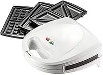 Judge JEA59 Toasted Sandwich Maker, Waffle Maker and Panini Grill Press with 3 Non-Stick Dishwasher Safe Grill Plates – 2 Year Guarantee