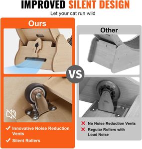 VEVOR Large Cat Exercise Wheel – Sturdy Indoor Pet Running Wheel