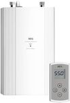 AEG DDLE 230769 Electronic Compact Instantaneous Water Heater FB 11/13 kW with Remote Control for The Kitchen, Made in Germany, Fixed Connection 400 V, Solar-Safe, Under-Sink Mounting, VDE Tested