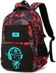 Bluboon Kids Backpack Boys Camo Bookbag Teens Elementary School Bag Daypack Travel Back Pack Middle school, Boy-red Doodle, 13"Lx5.9"Hx17.7, Luminous Backpack