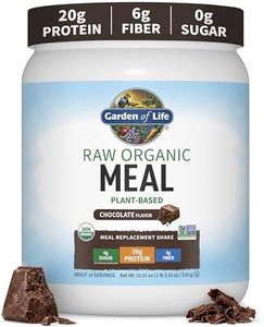 Garden of Life Meal Replacement Shakes, Raw Organic, Chocolate Protein Powder with Plant Based Pea Protein, Sprouts, Greens, Probiotics, Dairy Free 14 Servings