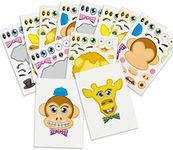 Kicko Make-a-Zoo Animal Sticker Book -12 Pack - Stickers for Kids - Useful in Arts, Parties, Birthdays, Party Favors, Crafts, School, Daycare, Christmas