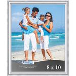 Icona Bay 10x8 Silver Picture Frame Beautifully Detailed Moulding, Contemporary Picture Frame, Wall Mount or Table Top, Inspirations Collection