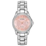 Citizen Eco-Drive Classic Quartz WoMen's Watch, Stainless Steel, Crystal, Silver-Tone (Model: FE1140-86X)