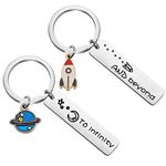 MAOFAED Couples Keychain I Love You to Infinity and Beyond Boyfriend Girlfriend Gift BFF Daughter Son Gift