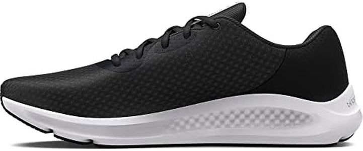 Under Armour Charged Pursuit 3 Running Shoes, Black/White, Men's Size Euro 45.5