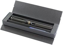 LAMY safari Medium Nib Fountain Pen - Charcoal Matt Black (Matte Black Pen in Gift Box)