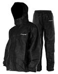 FROGG TOGGS Men's Standard Classic All-Sport Waterproof Breathable Rain Suit, Black/Black, XX-Large