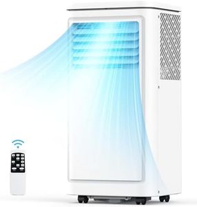 COWSAR 8000 BTU Portable Air Conditioners, Portable AC Cool up to 350 Sq.Ft, 4 Modes Room Air Conditioner with Remote/LED Display/24Hrs Timer/360° Wheels/Installation Kits, Ideal for Home/Office/Dorms