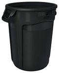 Rubbermaid Commercial Products 1867531 BRUTE Heavy-Duty Round Trash/Garbage Can, 32-Gallon, Black