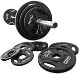 BalanceFrom Cast Iron Olympic Weight Including 7FT Olympic Barbell, 300-Pound Set, Multiple Packages