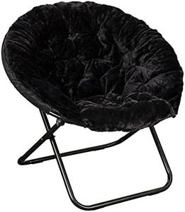 Flash Furniture Saucer Chair, 1 Pack, Black/Black