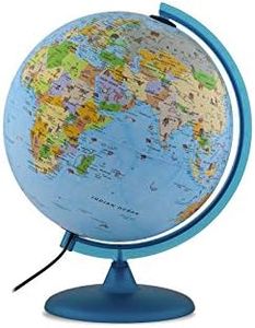 Tecnodidattica Babylon Globe for children | with animals and landmarks |Illuminated and revolving | Updated cartography in English | Graduated meridian | 12"/30cm Diameter
