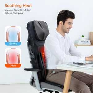 Snailax Full Body Massage Chair Pad – Heated Back and Seat Massager
