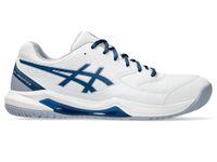 ASICS Mens Gel-Dedicate 8 White/Mako Blue Tennis Shoes - 9 UK (1041A408.103)