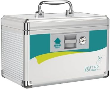 Glosen Medicine Lock Box,locking medicine box, Security Lock Boxes【Small】 10x6.7x6.7 Inch,First Aid Key Safe Box,Lock Box for Medication