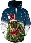 Ugly Christmas Sweater Sweatshirts Women Men Funny Cute Merry Santa Xmas Christmas Sweaters Hoodie Graphic Tees New Years Eve Holiday Party Vacation Outfits Fall Fashion Winter Clothing Clothes Tops