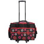 Prym Big Friend 612635 Sewing Machine Trolley Black with Colourful Flowers 47 x 25 x 37 cm XL, Black, XL, Sewing Machine Trolley