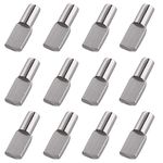 5mm Shelf Pegs Pins,50 Pieces Cabinet Furniture Spoon Shape Support Pegs for Shelves Nickel Plated