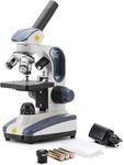 SWIFT SW200DL Microscope for Kids and Students,40X-1000X,Dual Light, Precision Fine Focus, Widefield 10X/25X Eyepiece, Carrying Handle, Cordless, Metal Body