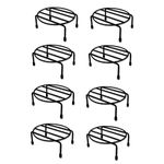 IRON LANDS Metal Round Indoor Outdoor Flower Pot Plant Stand for Home Garden Balcony Living Room Decor (Pack of 8)