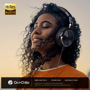 OneOdio Over Ear Studio Headphones – Wired DJ Monitor, Black