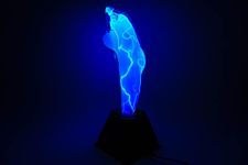 Dolphin Plasma Flash Lamp (Blue),Plasma Disc， Plasma Ball，Plasma Globe ，Fancy Club Decor and Science Education Gifts，Plasma Disk Sensor Lighting Plate with Music,Voice and Touch Response