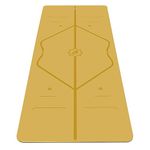 LIFORME Yoga Mat – The Best Ecological and Non-Slip Yoga Mat in the World with the Original Unique System of Alignment Markers – Biodegradable Mat (Golden Sand)