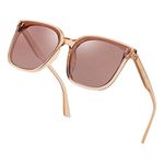 FEISEDY Women Oversized Vintage Polarized Sunglasses Square Cute Trendy Classic Simple Men B2758