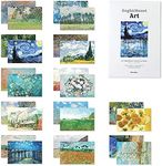 Monolike Art Gogh & Monet Postcard - mix 24 pack, Famous painting and Famous 24 Monet + Gogh postcards