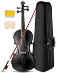 MOCKING BIRD 4/4 Violin for Kids Full Size Acoustic Violin Instrument for Begginers/Adults With Violin Bow Rosin & Hard Case -Black