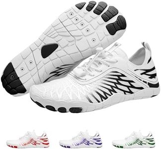 HF Signature Healthy & Non-Slip Breathable Barefoot Shoes, Flexible Lightweight Daily Wear Walking Shoes Unisex White/Black