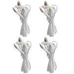 Lead Wires DC 2.35mm 2‑in‑1 Button Tens Replacement Electrode Lead Wires (4 Pieces)