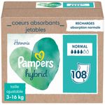 Pampers - Harmony, Pack of 108 Disposable Absorbent toppings, Normal - 1 Piece