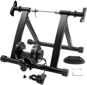 VEVOR Bike Trainer Stand, Magnetic Stationary Bike Stand for 26"-29" Wheels, 8 Resistance Settings, Low Noise Motor, Protable for Indoor Riding Exercise, with Quick-Release Lever & Front Wheel Riser