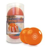 STOTT PILATES Toning Ball, Two-Pack (Orange), 1 lbs / 0.45 kg Each