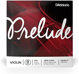 (4/4 Scale, Heavy Tension) - D'Addario J814 Prelude 4/4 Violin Single G String Nickel Wound Heavy