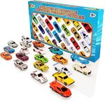 Wheelz Diecast Cars - Die Cast Metal Toy Cars - Car Set For Kids - Set of 16 Toy Cars For 3 Year Olds - Boys Small Model Racing Cars