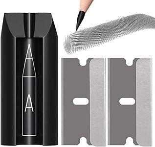 4-in-1 Plastic Duckbill-Shape Eyebrow Pencil Shaper - Eye Makeup Shaping Tool for Waterproof Peel Off Brow Pencils - Compact Cosmetic Shaper for Beginners & Professional