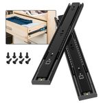 SHUHANG Soft Close Drawer Runners Cabinet Drawer Slides Heavy Duty 45 kg Load Capacity Full Extension with Ball Bearing Slides 300 350 400 450 500 550 600 mm, Side Mount 1 Pair